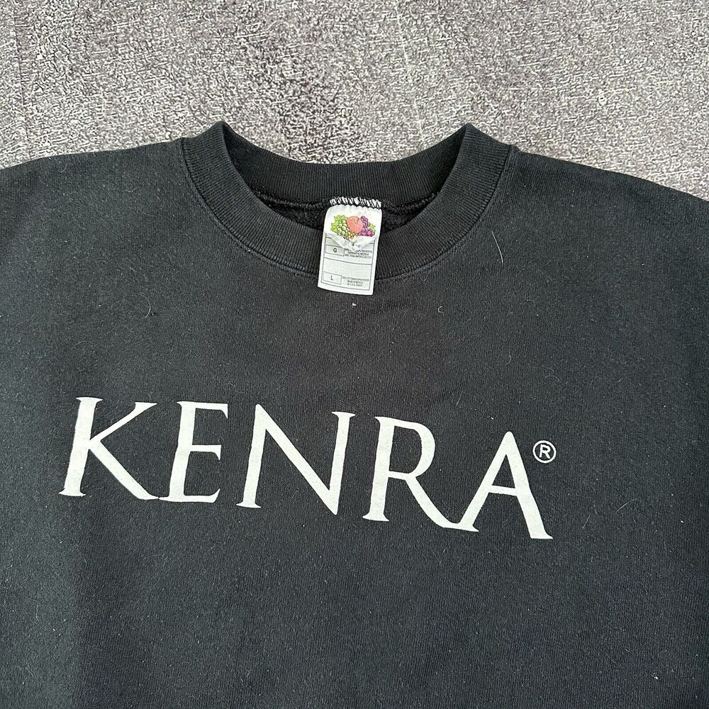 Men's Vintage 90's Kenra Professional Hair Care Black Crewneck Sweatshirt Sz L